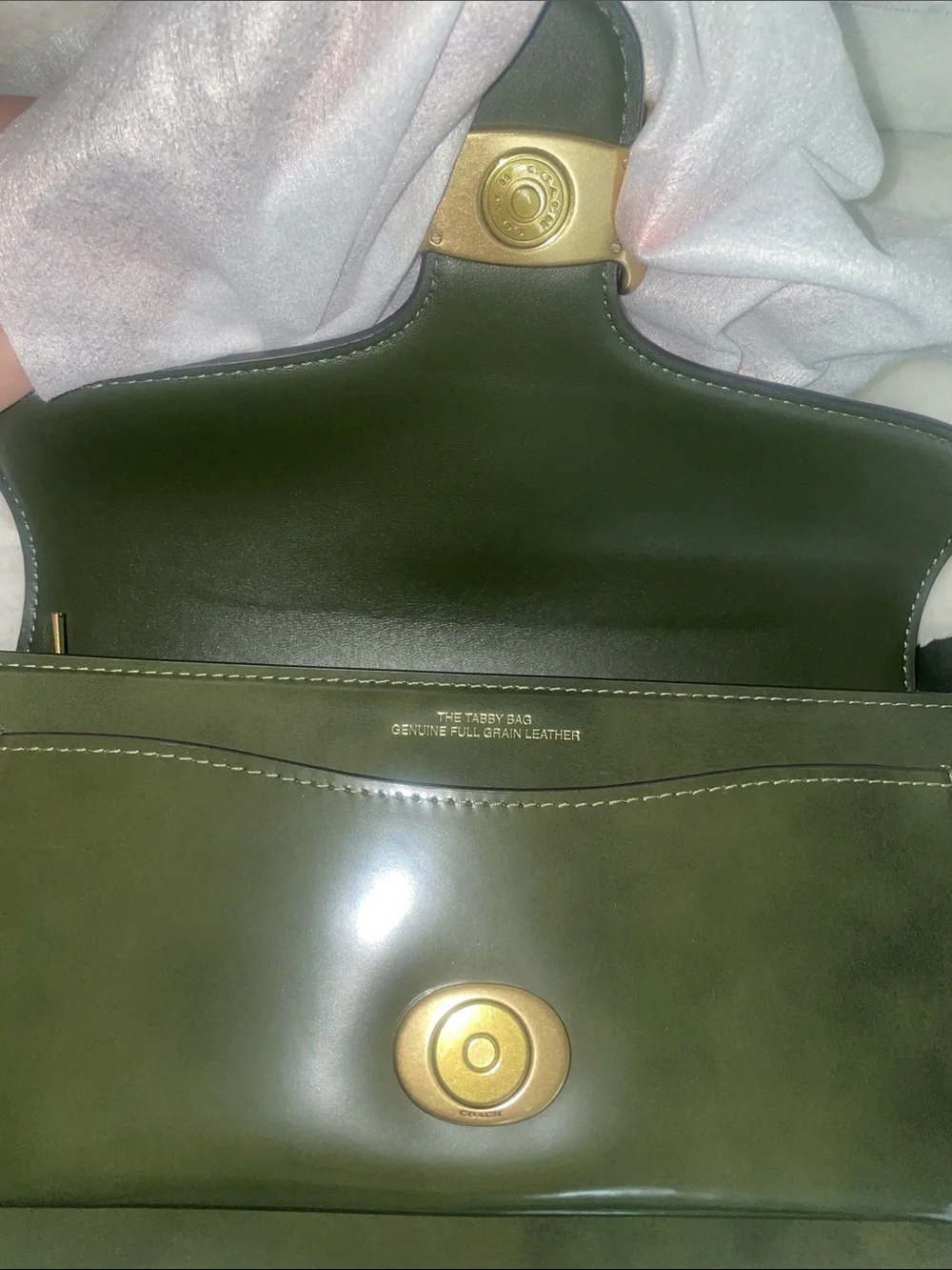 NWT Coach Tabby 26 in Olive Spazzolato  leather